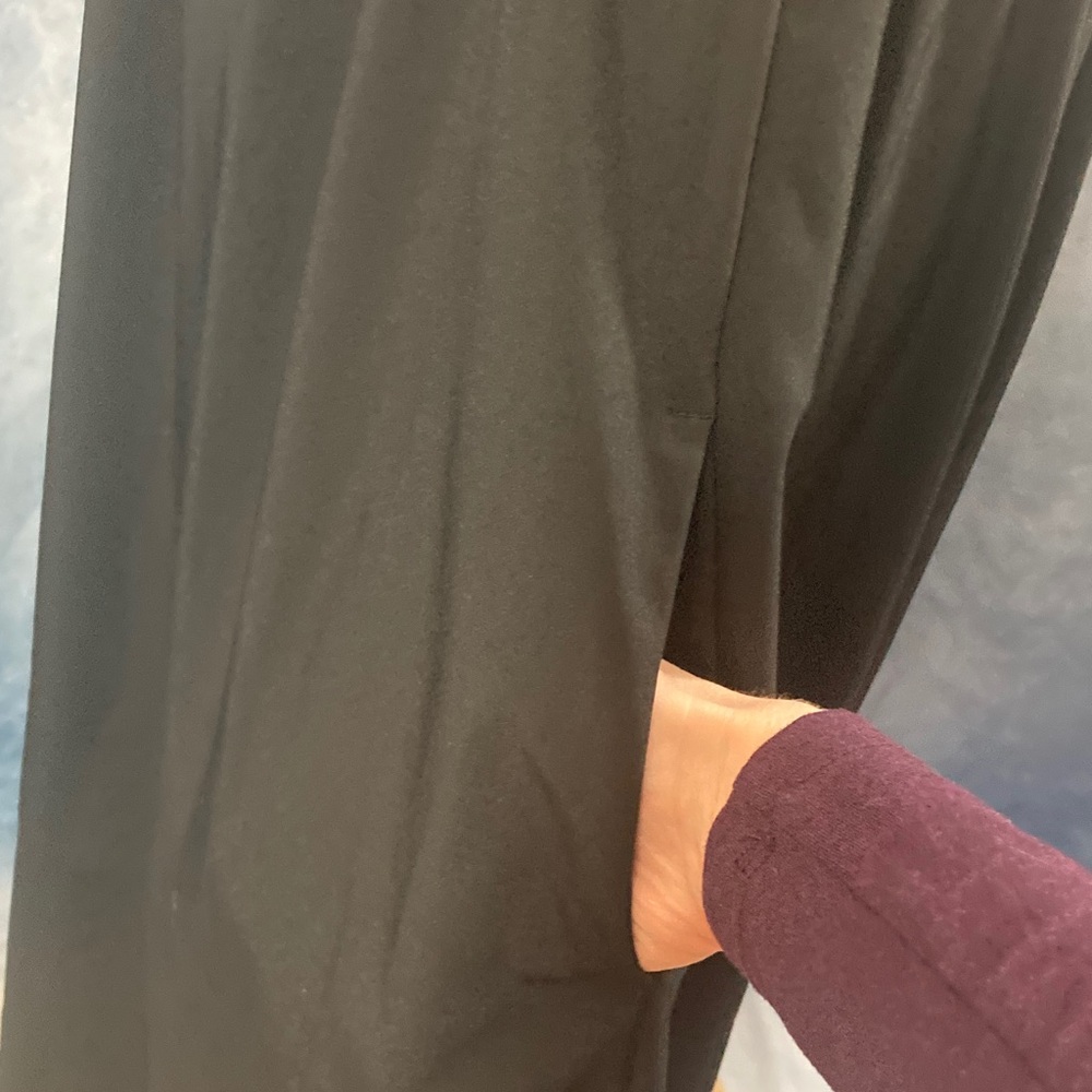 🏵️2for$40🏵️ Serra Black Sleeveless Midi Dress Built-In Bra Knit Top Flowy Skirt - Picture 7 of 16
